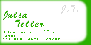 julia teller business card